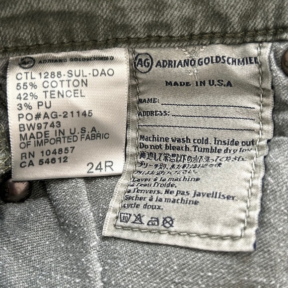 AG Adriano Goldschmied Women's Skinny Jeans in Olive Green - Picture 16 of 16